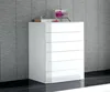 Modern Tall Dresser Chest Of Drawers In White High Gloss