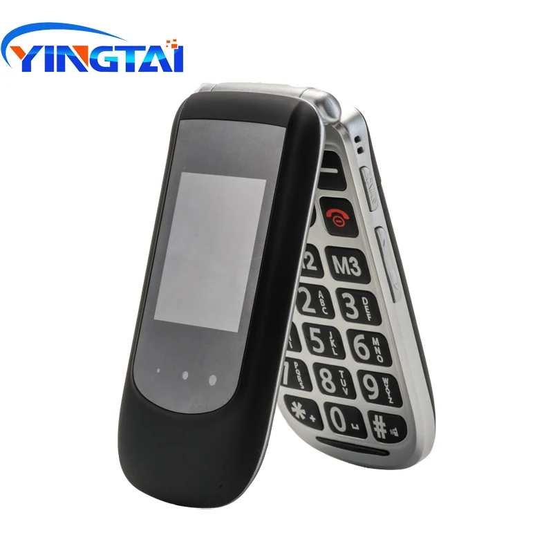 

YINGTAI T09 Dual Screen Flip MobilePhone Cordless Fold Mobile Feature Clamshell For Elderly GSM Dual SIM Big Push Button FM SOS