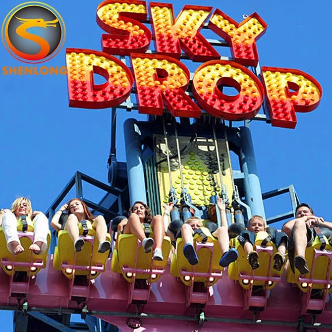 adults equipment sky drop rides thrilling amusement park