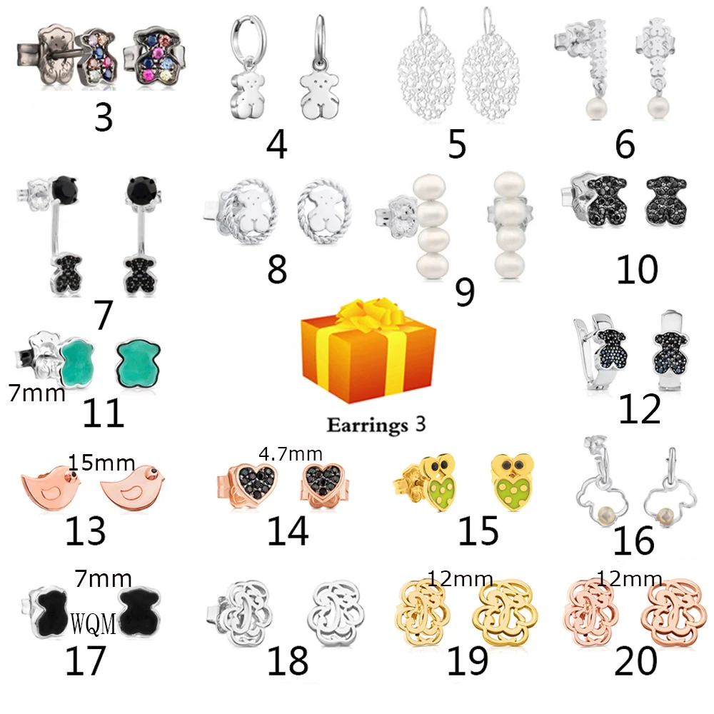 2019 100% 925 Sterling Silver Bear Classic Brand Stud Earrings Fashion Pierced Stud Earrings Women's Jewelry Wholesale
2019 100% 925 Sterling Silver Bear Classic Brand Stud Earrings Fashion Pierced Stud Earrings Women's Jewelry Wholesale