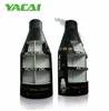 Half bottle shaped lube oil cardboard floor display, original design makeup paper display units
