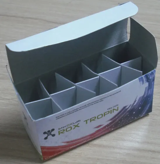 4 Color Bespoke Pharma Vial Paper Packaging Box Vial Glass Bottle Box