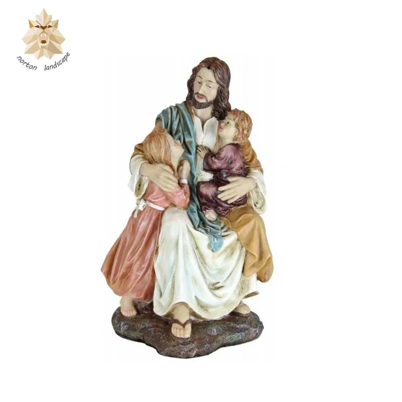 Новый дизайн религиозные смолы детей и Статуя Иисуса для продажи NTRS-114Y