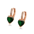 97524 Xuping fashion new design gold plated jewelry earrings women, heart shaped gemstone earrings for women