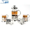 Stainless Steel French press with cups