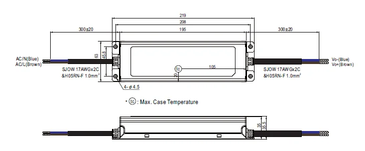 Meanwell ELG-150-C700 IP65 IP67 0-10V Dimmable 150W 700mA Constant Current LED Driver