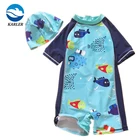 Custom Animal Print Polyamide Rash Guard Toddler Swimwear For Kids