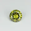 3.5mm Olive Green Color Round Shape Facet Cubic Zirconia Gemstone For Jewelry Making