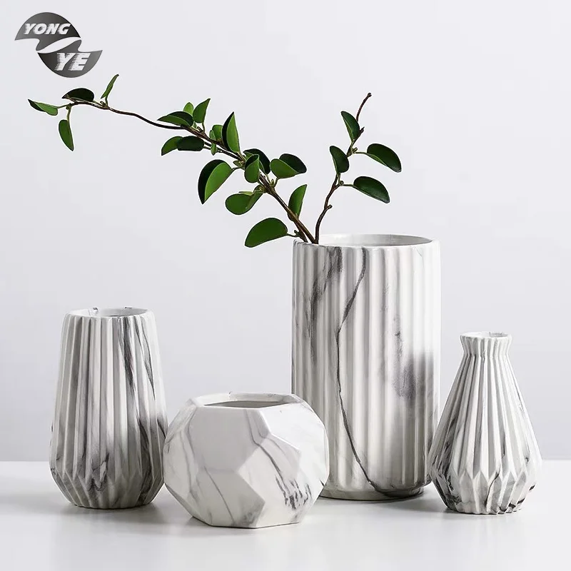 Office balcony decorative plant pot modern style desktop matte modern ceramic vases for decoration, White
Office balcony decorative plant pot modern style desktop matte modern ceramic vases for decoration, White