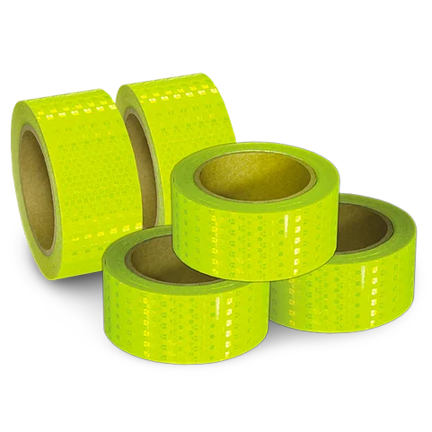 White Red Stripe Reflective Tape