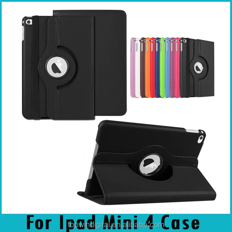 For Ipad Mini 4 Case Auto Wake Up Sleep Cover 360 Degree Rotating Stand Flip PU Leather Tablet Case For Ipad Mini 4
