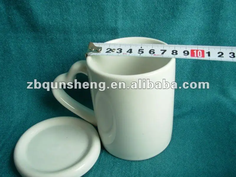white plain ceramic mug with lid,decal your logo