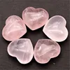 Natural healing pink crystal gravel heart shape rose tumbled stones heart tattoo rough quartz stone wishing bottle for gifts