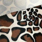100% polyster printed chiffon fabric giraffe print fabric animal printed velboa
