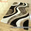 Modern design multicolor 3D polyester silk shaggy carpet rugs