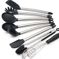 

Silicone Kitchen Utensil Set heat resistant Non-Stick Baking Tool 8 pcs Silicone Utensils Cooking Silicone Tools