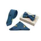 High Quality Pocket Square Butterfly Tie Set Neck Tie for Men Unisex Multi Pattern to Choose Factory Brand Bow Tie Set