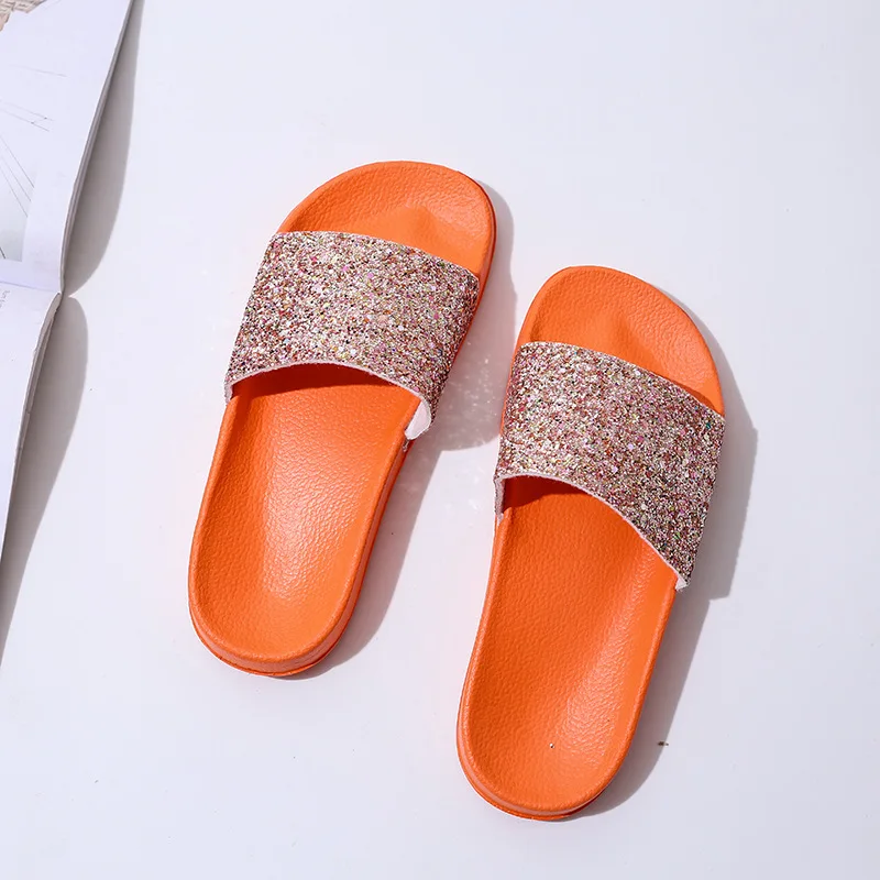 Comfortable and shiny design of EVA summer ladies cool slippers, Pink/black/white/orange 
Comfortable and shiny design of EVA summer ladies cool slippers, Pink/black/white/orange
