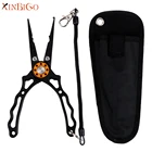 High-grade aluminum handle titanium lip multi function remove hook tools fishing pliers