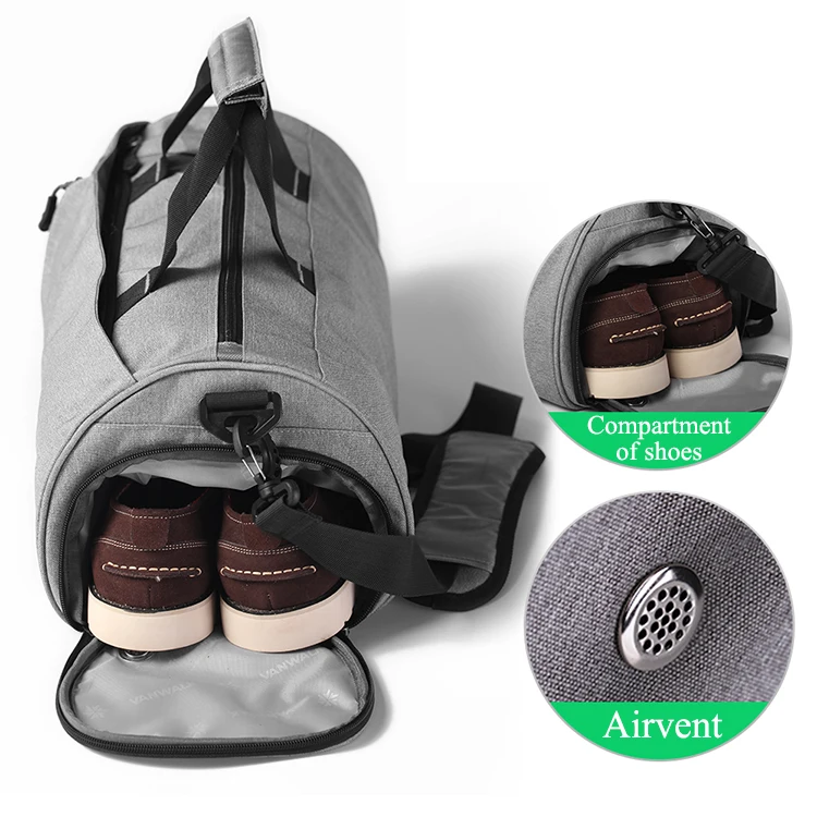 gym duffle bag with shoe compartment