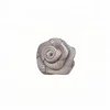Handmade 15mm Small Silver Satin Ribbon Rose Flower