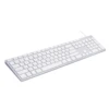 White Aluminum Wired Custom 108 Keys Standard USB Keyboard With Numeric for Apple Computer PC