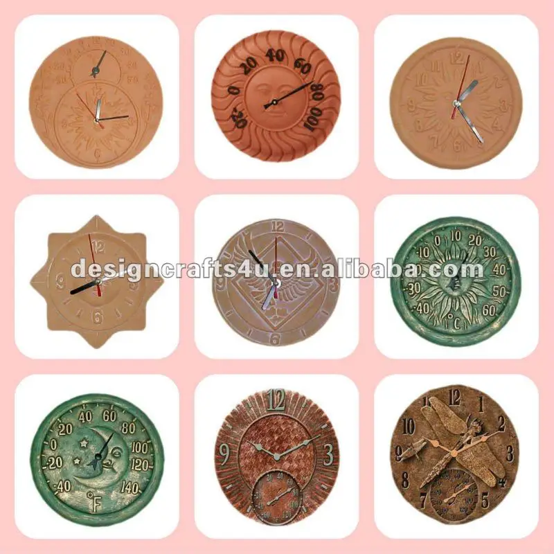 Terracotta Decorative Clay Outdoor Thermometer Buy Clay Outdoor
