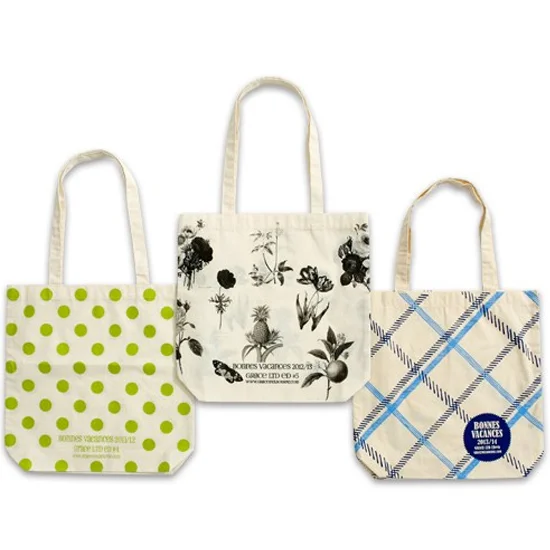 organic shopping cotton tote gift bag with logo print