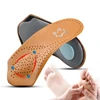 3/4 Length breathable genuine leather shoe padded insoles flat feet arch support orthotic orthopedic insoles for shoes
