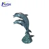 Large Modern Famous Arts Abstract bronze Animal Dophin Sculpture for garden decoration NTMD-008