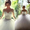 Charming Sheer Organza Heavy Beaded Ball Gown Wedding Dresses