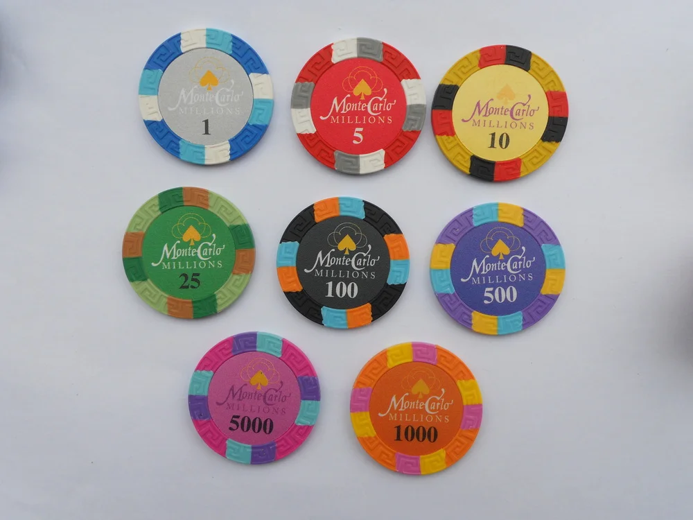 粘土14g3トーン独自のロゴ付きポーカーチップ、 カジノポーカーチップ3色独自のデザインで仕入れ・メーカー・工場