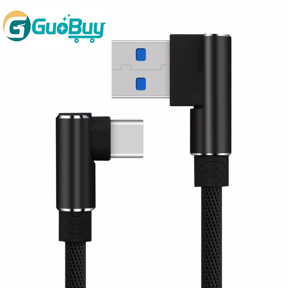 1m/3FT Phone Cable Right Angle USB-C Type C Data & Sync Faster Charger Cable For Samsung Galaxy S8 Universal Smartphone Cables - ANKUX.COM