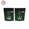 small ziplock weed leaves foil pouch with front window