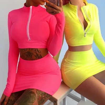 Adult group two pieces sports sets 2018 European style sexy women fashion fitness wear girl tops and skirts, Pink;green
Adult group two pieces sports sets 2018 European style sexy women fashion fitness wear girl tops and skirts, Pink;green