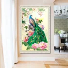 Green peacock 5d diamond painting diy digital oil painting