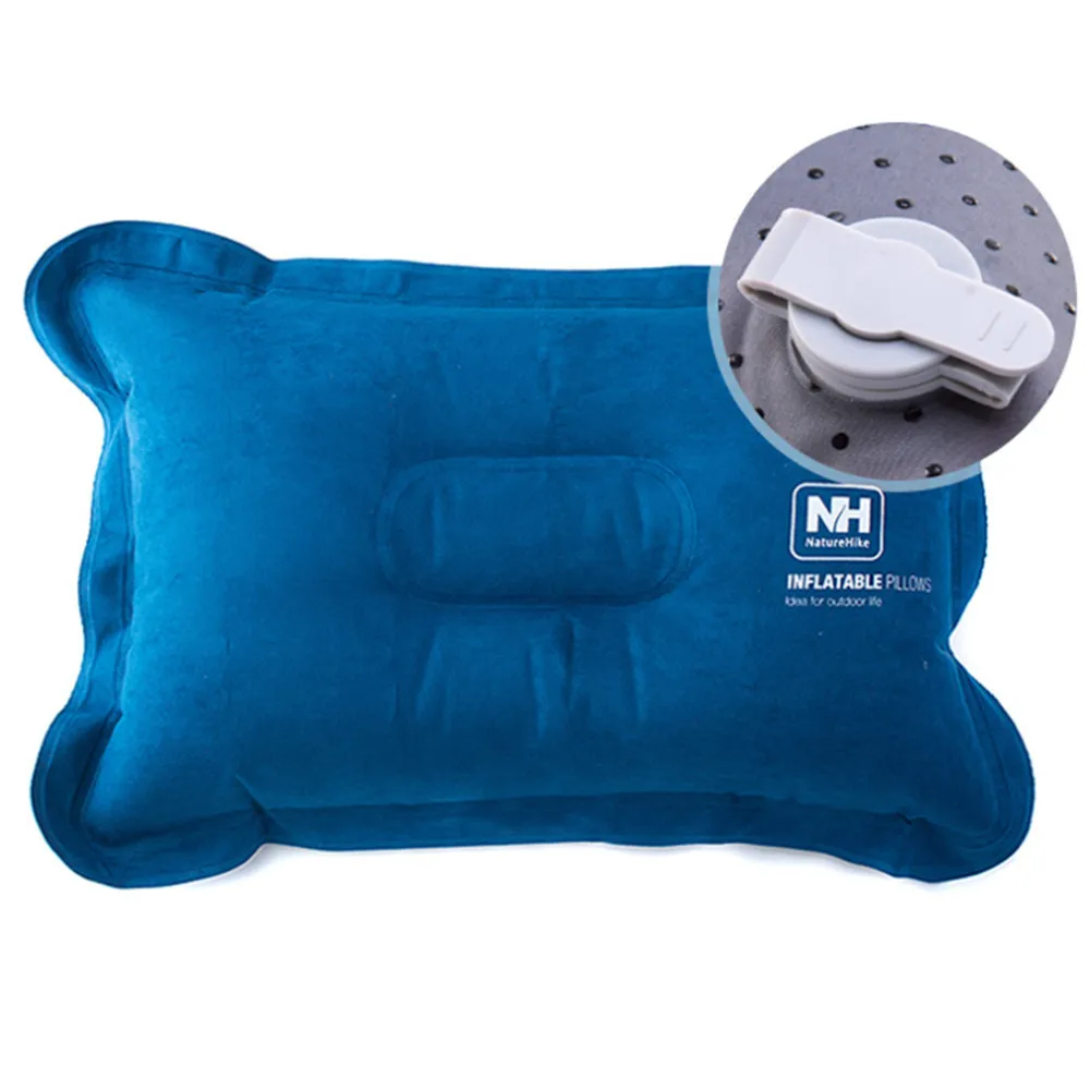 Sales Promotion Mini Travel Pillow Ultralight Portable Air Inflatable Suede Outdoor CampingTravel Soft Pillow Free Shipping
