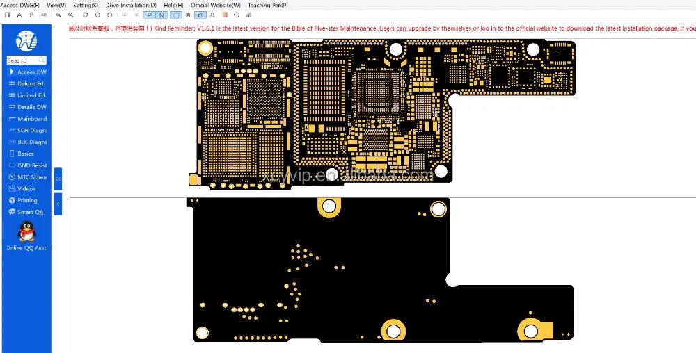 wuxinji schematic diagram for phone pad bitmap pads mainboard