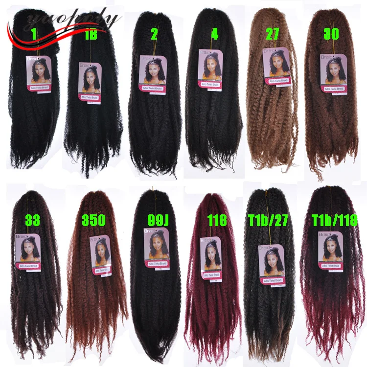 Wholesale Cheap Afro Kinky Curly Twist Braids Synthetic Marley