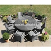 Elegant 8 seater home garden rattan dining table and chairs world source international patio furniture