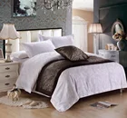 100% Sateen Cotton hotel bedding set- Percale Sheet Set, White Queen Sheet 4 Piece Set, Long-Staple Compact-sewing machine