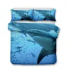 Hot Sale Fish Series Bedding 3D Shark Duvet Cover Bedding Set