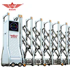 electric stainless steel retractable main gate designs