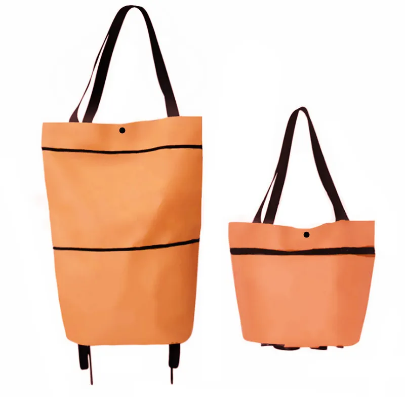2 in 1 Market storage shopping trolley bag folding shoulder hanging bag with 2 PP wheels, Custom
2 in 1 Market storage shopping trolley bag folding shoulder hanging bag with 2 PP wheels, Custom