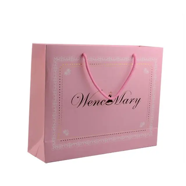 high grade china gift art paper bag manufacturers,pink paper 