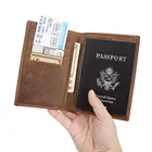 Wallet Business Men Airplane Holder RFID Blocking Card Leather Travel Passport Wallet