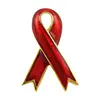 Wholesale Custom Red Ribbon Pin Cancer Awareness Lapel Pin