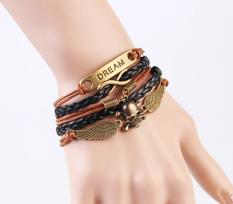 Fashion skull jewelry men brown leather bracelet,bracelet men, Mixed & custom colors
Fashion skull jewelry men brown leather bracelet,bracelet men, Mixed & custom colors