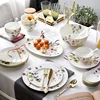 Europe style bone china tableware sets personalized design porcelain dinnerware dishes plates and bowl sets