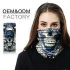 Ouwang Seamless Cycling Tube Cycling Skull Casual Face Shield Paisley Headwear Bandana